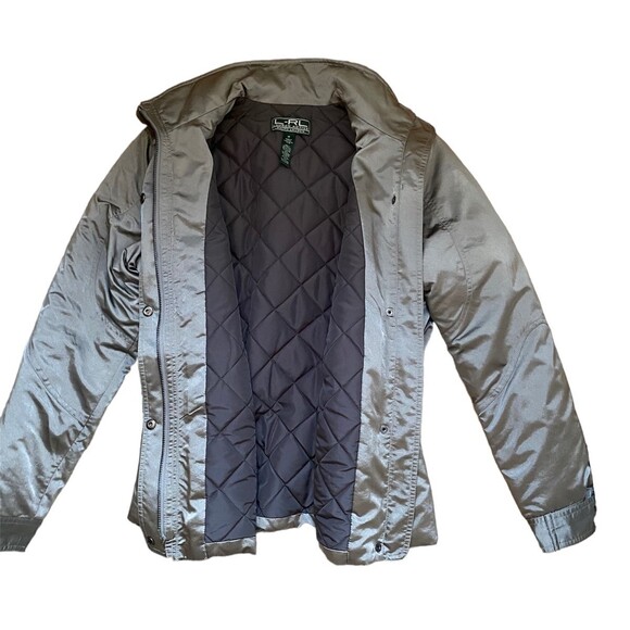 Lauren Ralph Lauren Active Silver/Gray Jacket Zipper/Snaps/Belt front closure M - Picture 8 of 11